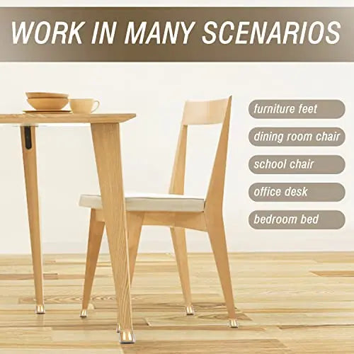 BUMACO 40-Pack Silicone Chair Leg Protectors  Floor-Safe Non-Slip Covers for Hardwood, Tile & Laminate Surfaces