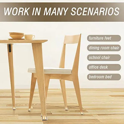 BUMACO 40-Pack Silicone Chair Leg Protectors  Floor-Safe Non-Slip Covers for Hardwood, Tile & Laminate Surfaces