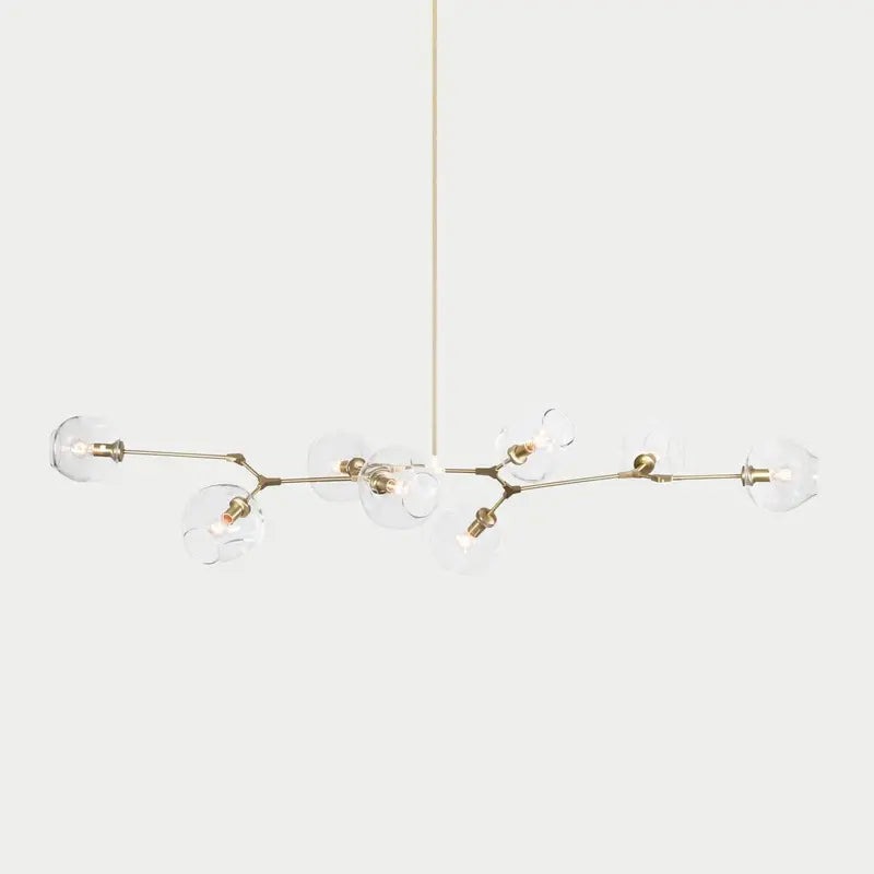 Orvani Linear Globe Chandelier in Modern Industrial Style
