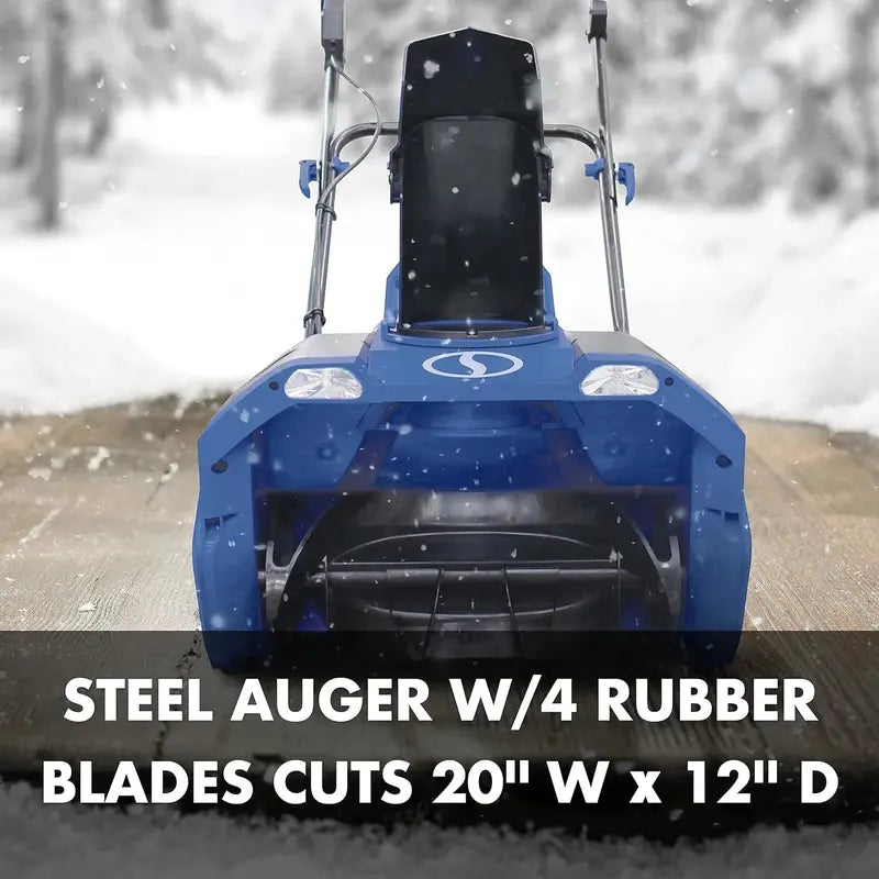 24V Cordless Snow Blower — 20-Inch Clearing Width, Kit with Two 4.0Ah Batteries & Charger