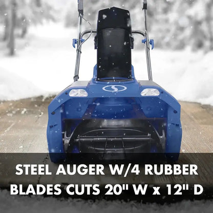 24V Cordless Snow Blower — 20-Inch Clearing Width, Kit with Two 4.0Ah Batteries & Charger