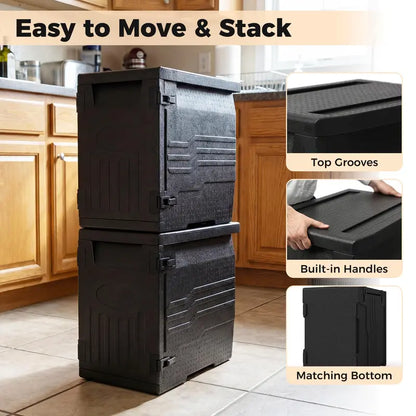 Lightweight 91-Qt Food Warmer/Cooler with Front Access Door and Durable Sealing Strips
