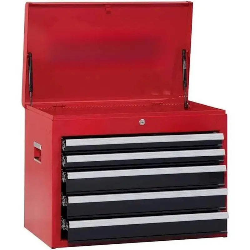 5-Drawer Red Steel Tool Chest  26″W × 19.75″H, Organized Storage for Hand Tools and Accessories