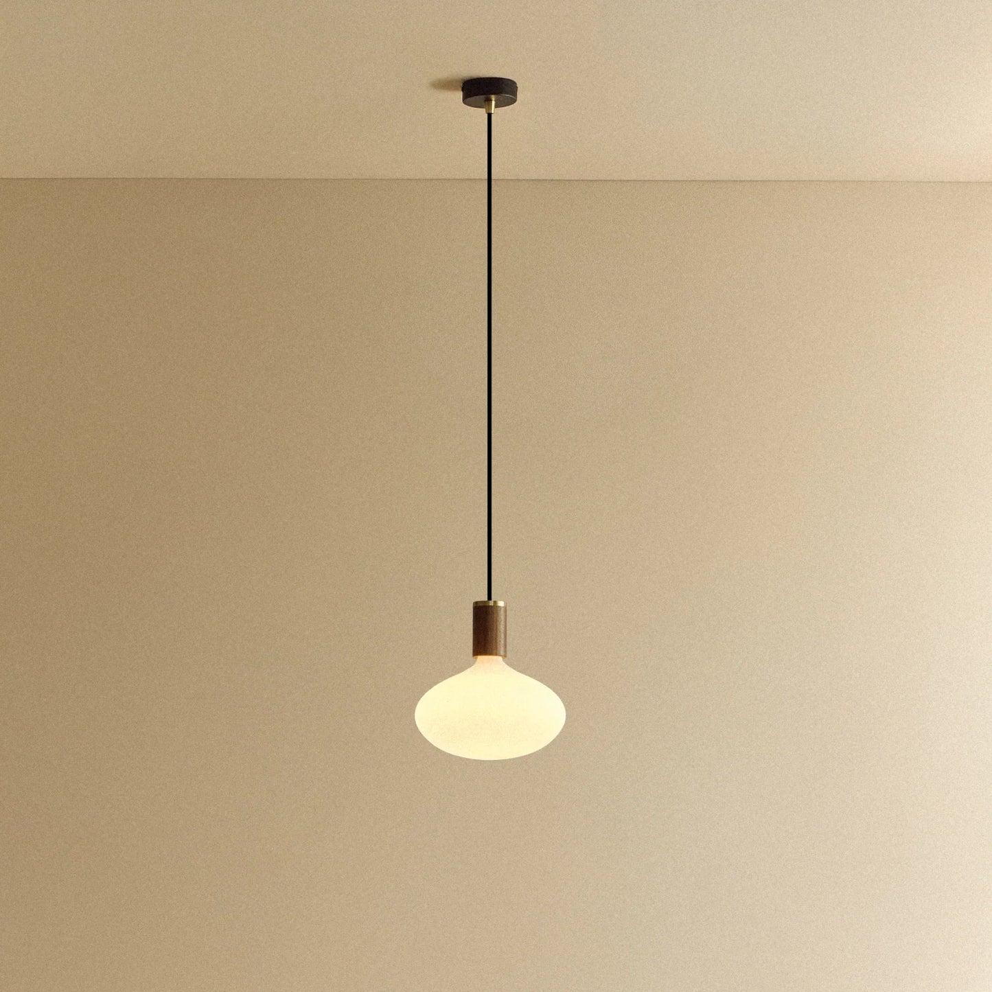 Oval II Pendant Light in Walnut