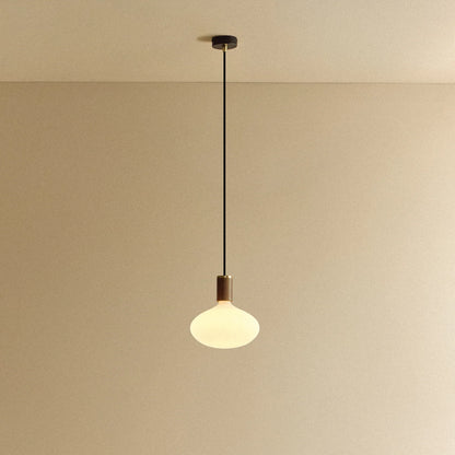 Oval II Pendant Light in Walnut
