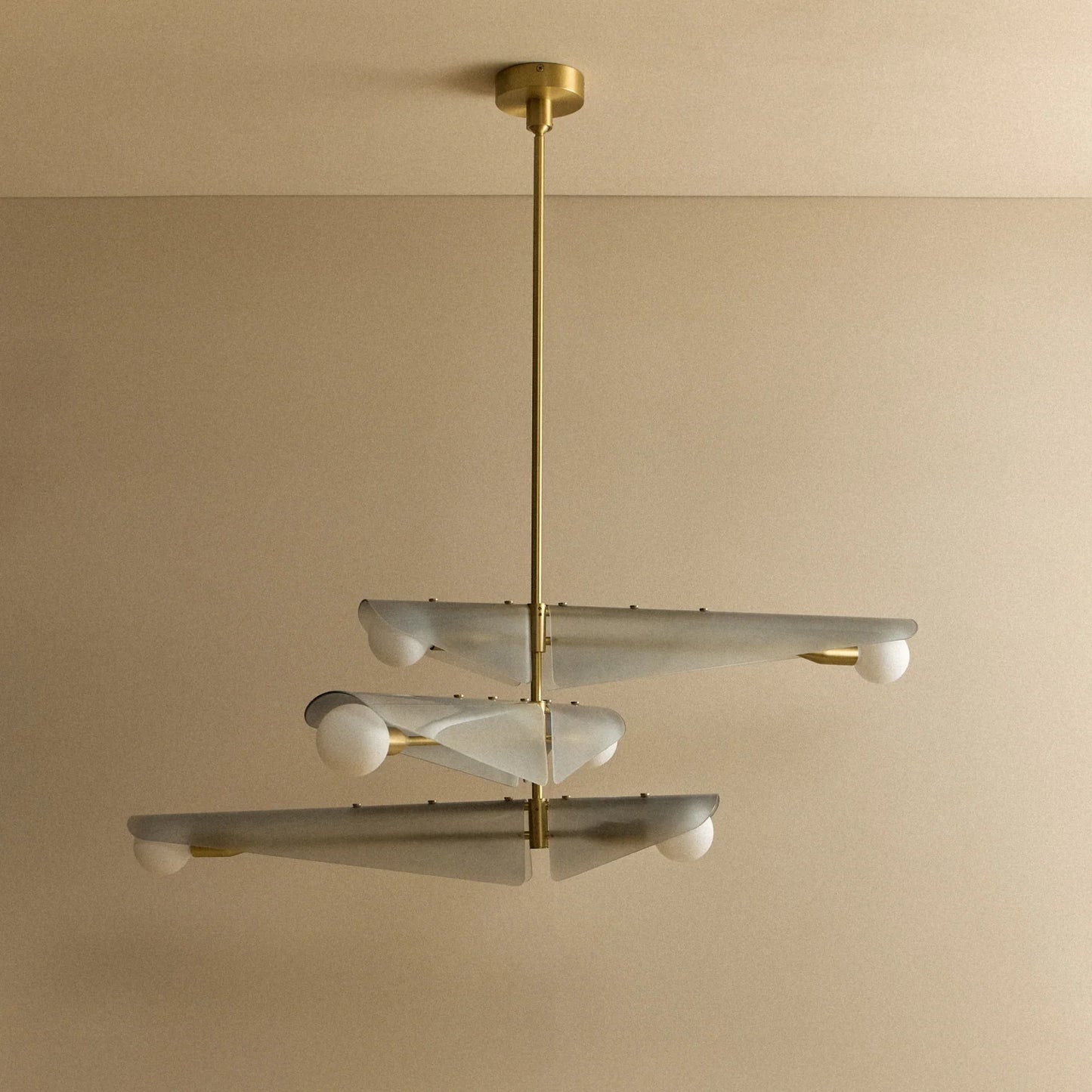 Sycamore Chandelier 3 Tiers in Dawn Grey