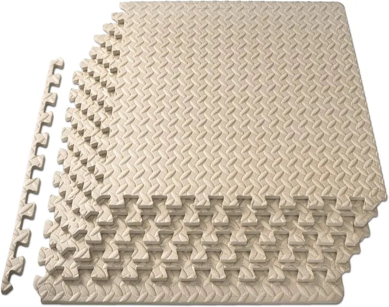 Non-Slip EVA Foam Floor Tiles  Interlocking Mat Set for Home Fitness