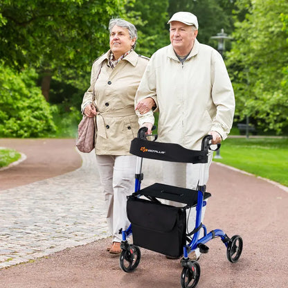Senior-Friendly Rollator Walker  Convertible 2-in-1 Design with Resting Seat