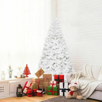White Metal-Legged Christmas Tree  All-Weather Holiday Decor for Indoor and Outdoor Spaces