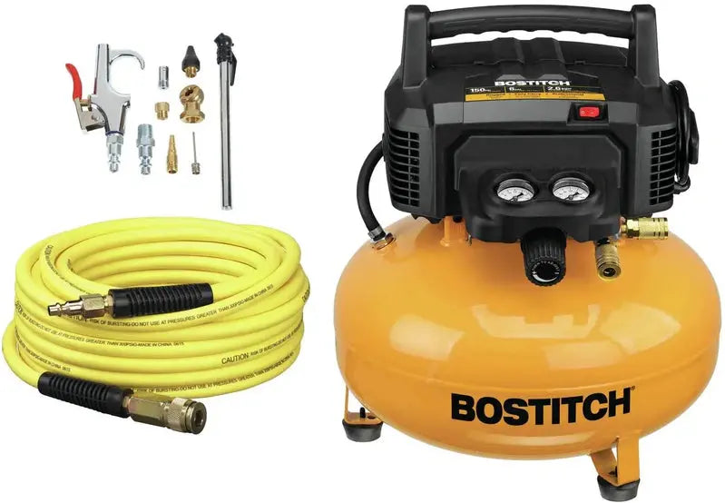BOSTITCH 3-Tool Air Compressor Combo Kit  Inflator, Stapler, and Brad Nailer Bundle