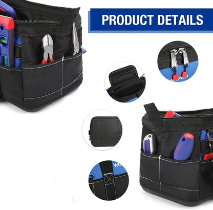 WORKPRO 16″ Wide-Mouth Waterproof Tool Bag  Molded Base for Stability & Durability