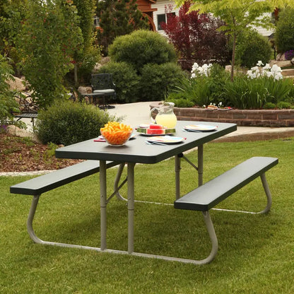 Lifetime 6 Foot Picnic Table, Hunter Green, 22123