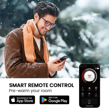 50″ Ultra-Slim Smart Electric Fireplace  5300 BTU Heat Output, Wall-Mount or Built-In Option