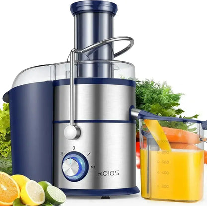 KOIOS 1300W High-Speed Centrifugal Juicer Featuring 3-Inch Wide Feed Chute & Titanium-Infused Filter