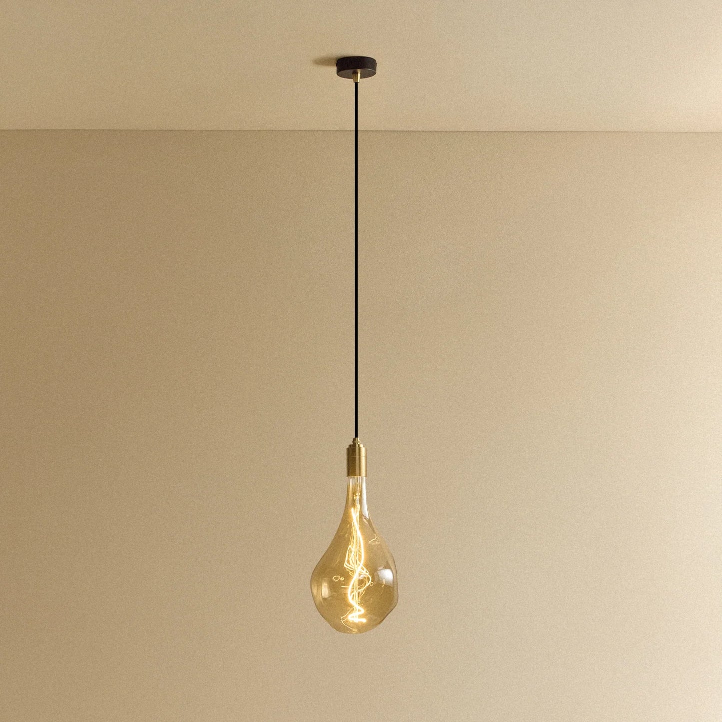 Voronoi III Pendant Light in Brass