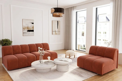 Chauffeuse d angle pour canap  modulable en velours ocre H l ne