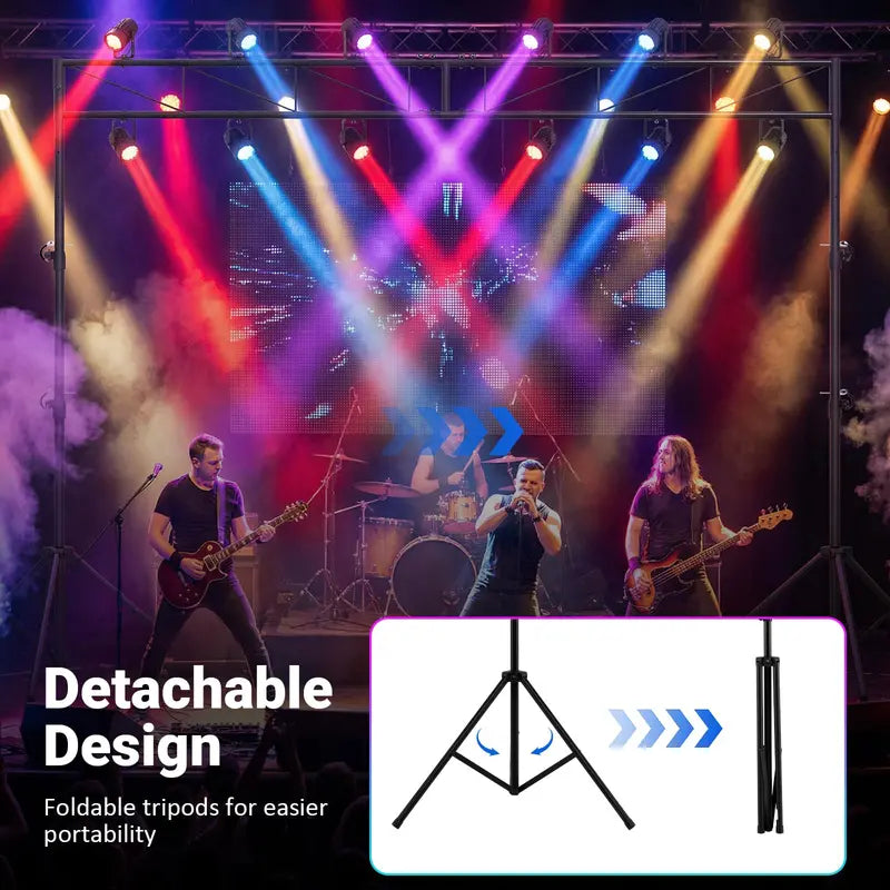 Lighting Truss System  Supports 12 Fixtures, 110-LB Load Capacity