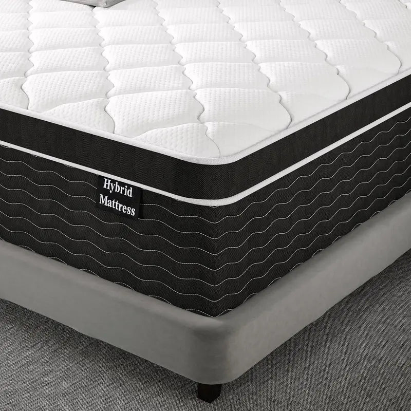 10-Inch Full Hybrid Mattress in a Box | Medium-Plush Gel Memory Foam Over Pocketed Coils for Enhanced Support, Cooling Breathability, and Targeted Pressure Relief