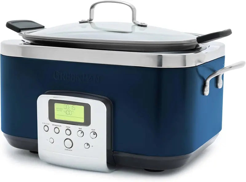 6-Quart Programmable Electric Slow Cooker  Dishwasher-Safe Lid & Removable Nonstick Base