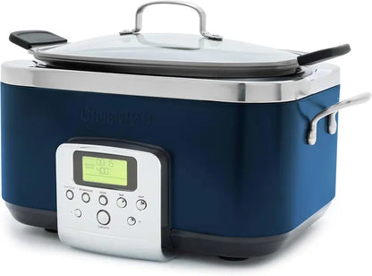 6-Quart Programmable Electric Slow Cooker  Dishwasher-Safe Lid & Removable Nonstick Base