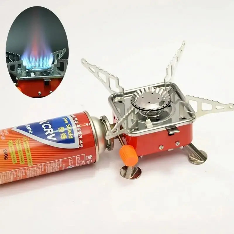 Portable Butane Gas Stove  Lightweight Single Burner, Non-Stick Surface, 2800W Power, Travel-Friendly