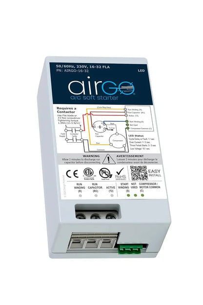 AIRGO 16-32A Soft Start Module for AC Units  Easy Install, Reverse Motor Protection, Compact Design