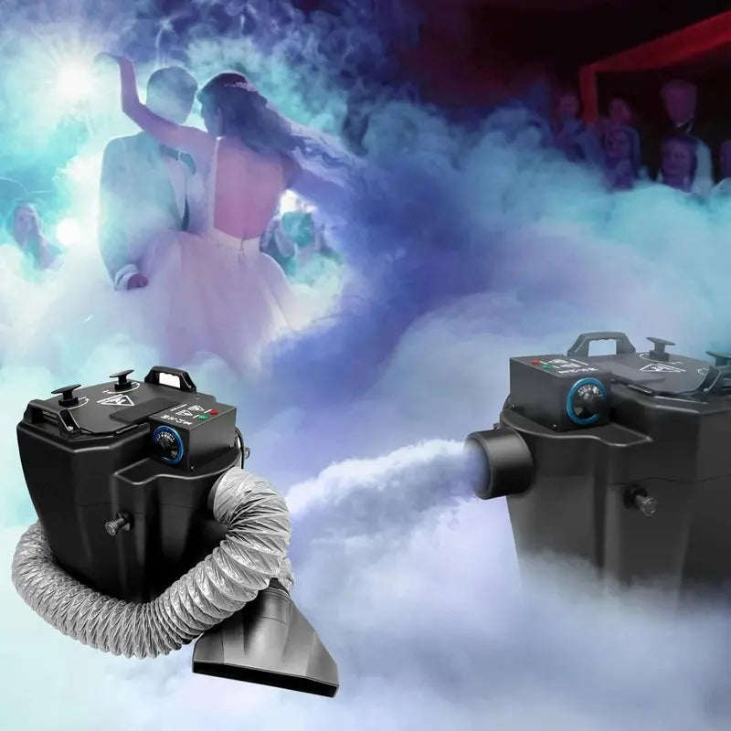 Professional Dry Ice Fog Machine with Tube Nozzle: Low-Lying Dense Smoke for Events & Stages