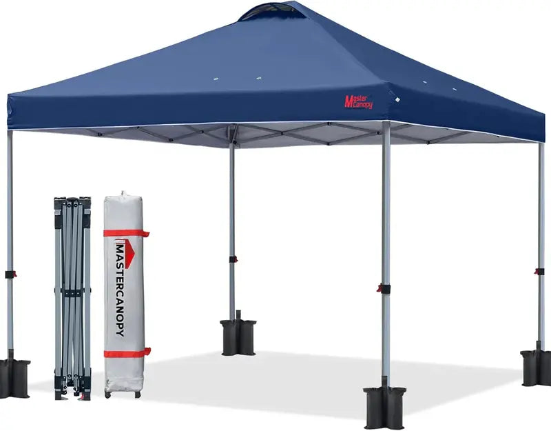 10×10 Black Pop-Up Canopy Tent  Durable Instant Shelter with Roller Bag for Transport