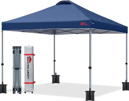 10×10 Black Pop-Up Canopy Tent  Durable Instant Shelter with Roller Bag for Transport