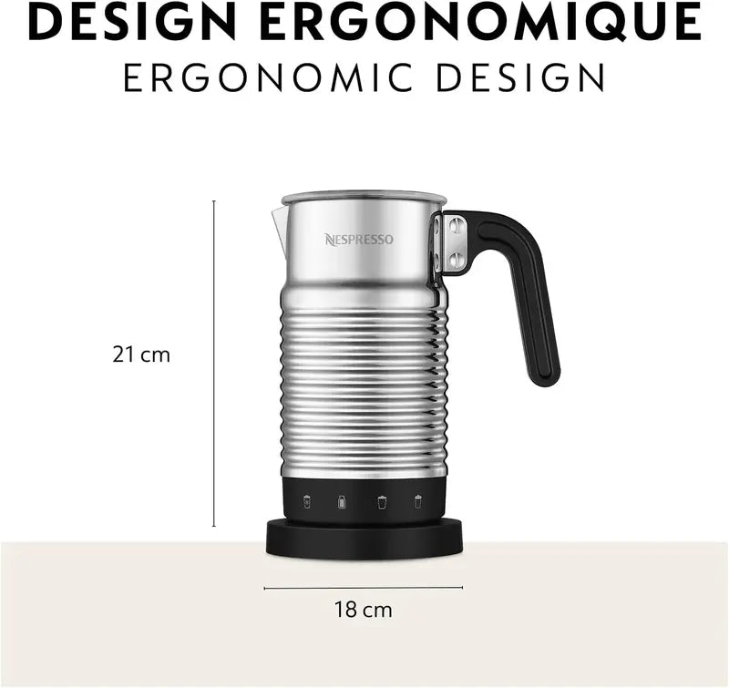 Nespresso Aeroccino 4 Milk Frother  Cold & Hot Foam in Under a Minute