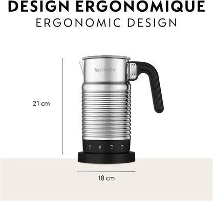 Nespresso Aeroccino 4 Milk Frother  Cold & Hot Foam in Under a Minute