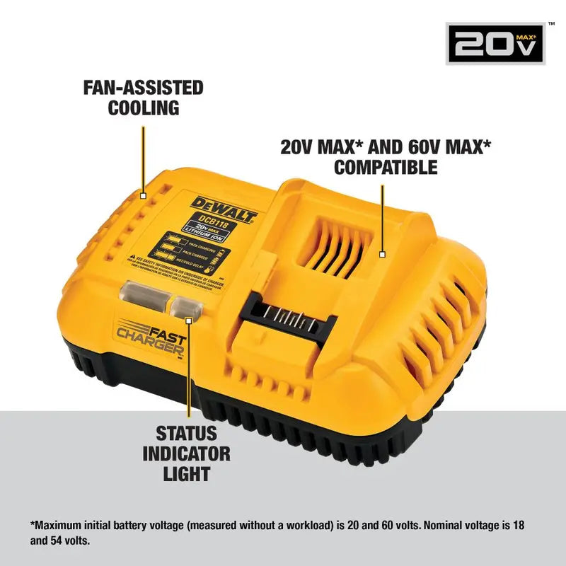 FLEXVOLT 20V MAX* Fan Cooled Fast Charger