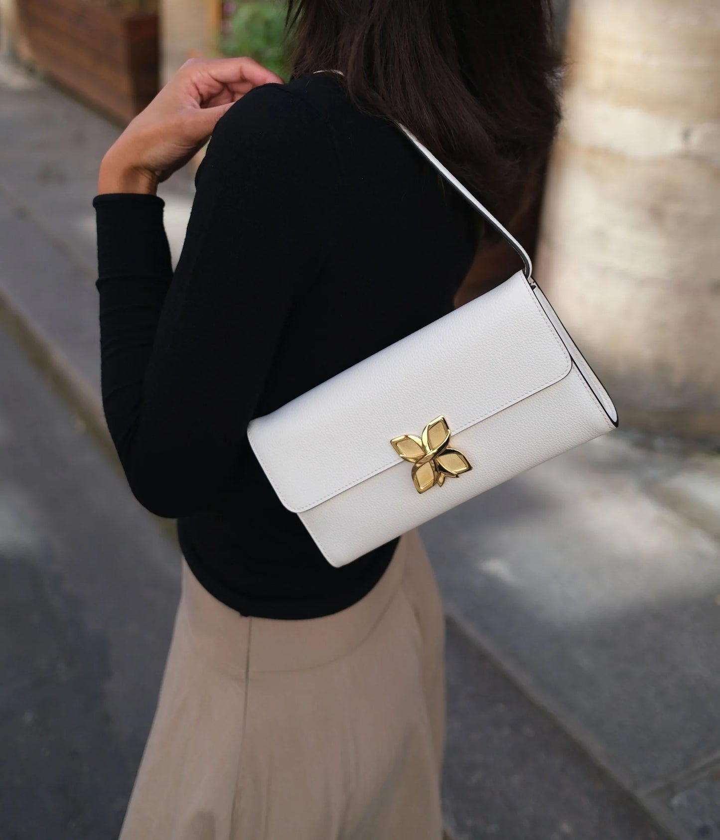 Hortensia Clutch | Crème