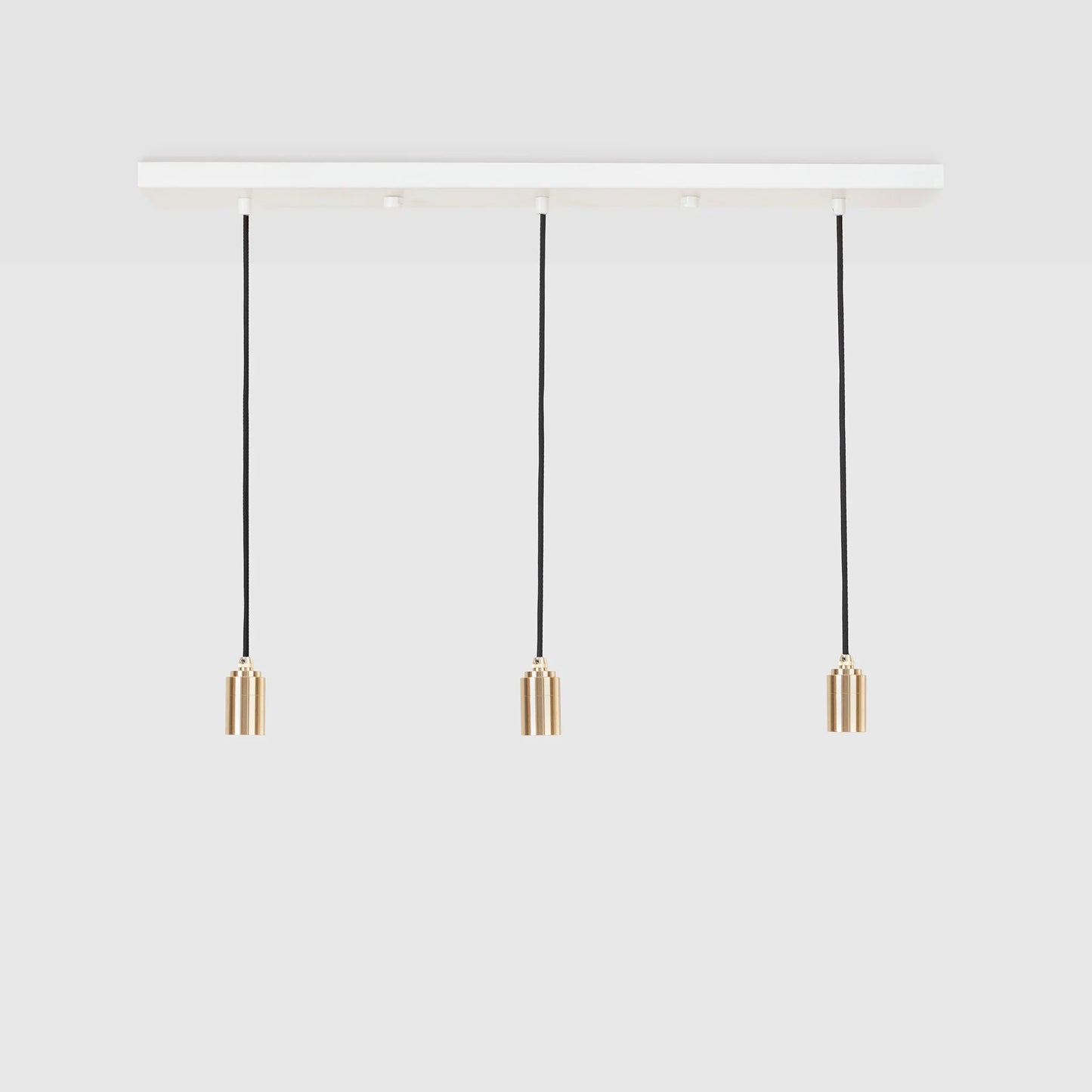Linear Triple Pendant in Brass