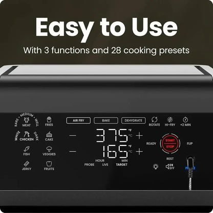 CHEFMAN ExacTemp 12-Quart Smart Air Fryer  Built-In Precision Cooking Thermometer