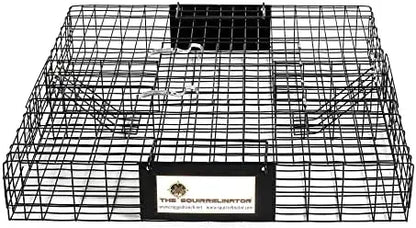 Rugged Ranch Squirrelinator Live Trap  Dual-Door, Heavy-Gauge Wire Cage for Humane Squirrel Relocation