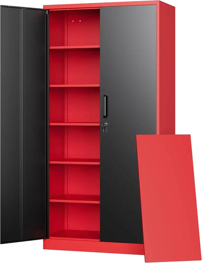 Locking Steel Garage Locker — 72-Inch Tall Tool Storage Cabinet