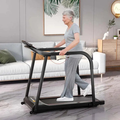 Senior-Friendly Walking Treadmill  2.5 HP Home Fitness Machine with Extended Handrails, 300 lb Capacity &amp; Heart Rate Monitoring
