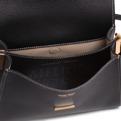Mini Amelot  - Cuir Grainé Noir