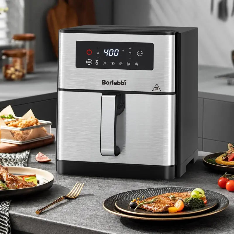 Borlebbi 10-Quart 1700W Family-Sized Air Fryer  Large-Capacity Countertop Oven