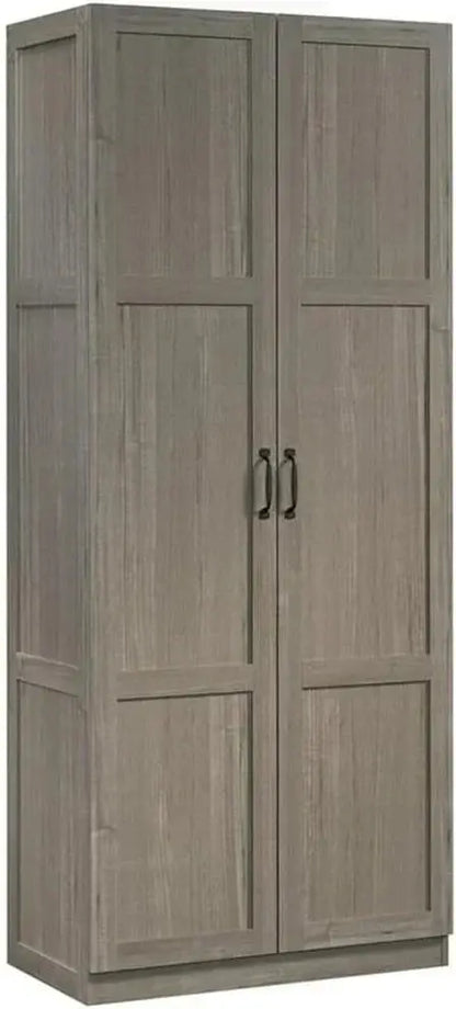 White Freestanding Pantry Cabinet with Adjustable Shelves