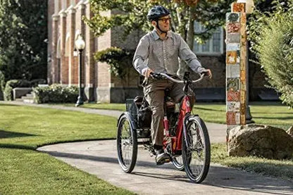 Schwinn Meridian Adult Tricycle  26-Inch Cruiser with Low-Step Frame, Wide Seat, and Rear Folding Basket