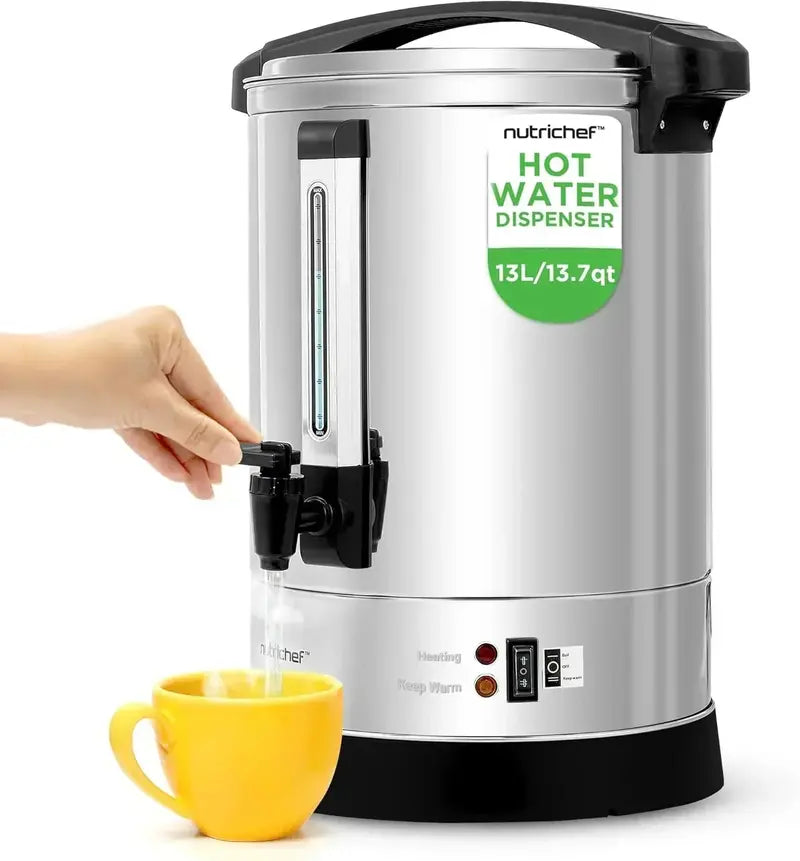 NutriChef 8L Electric Hot Water Dispenser with Rapid Heating and Beverage Safety Features