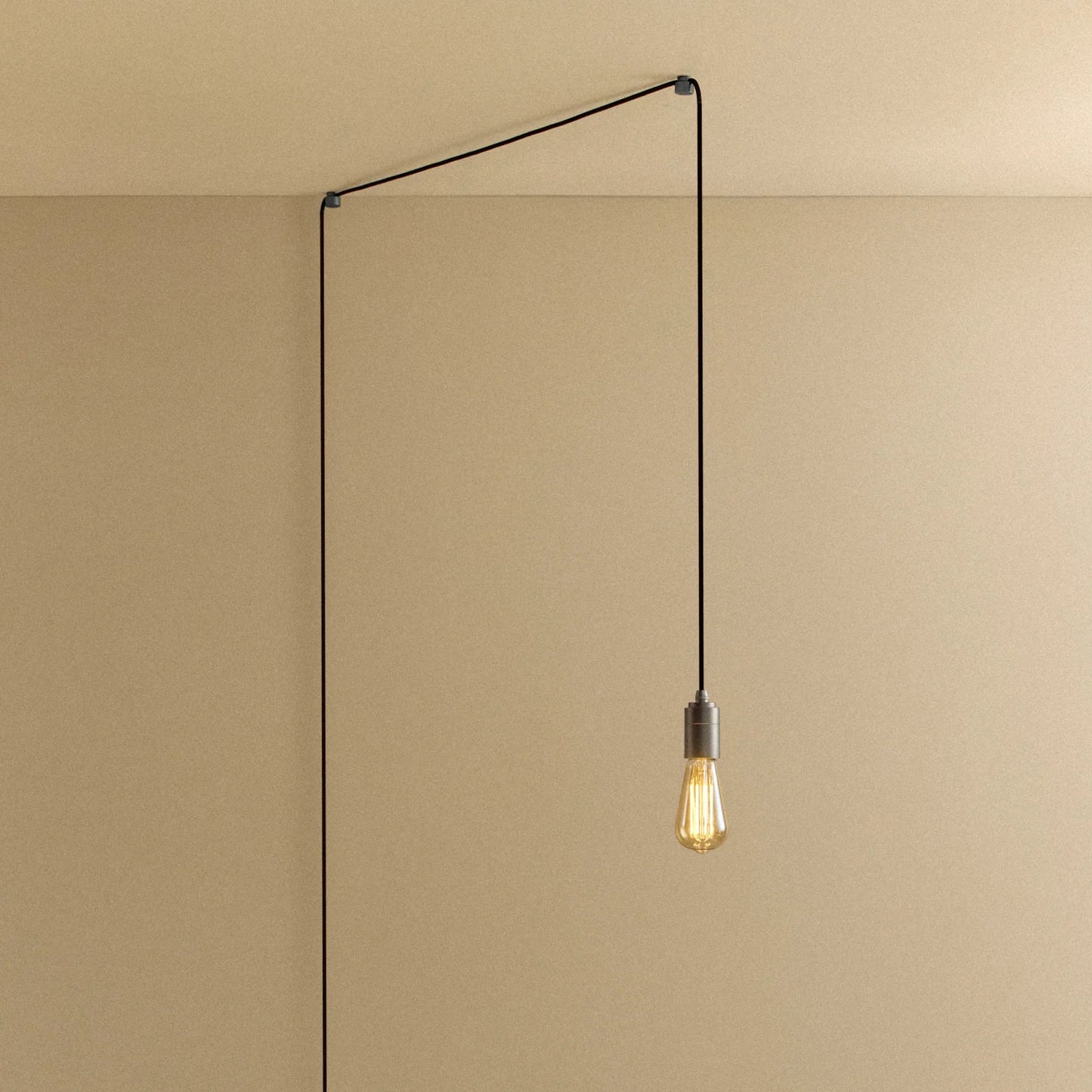 Squirrel Cage Plug-In Pendant in Graphite