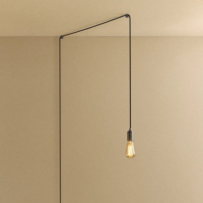 Squirrel Cage Plug-In Pendant in Graphite
