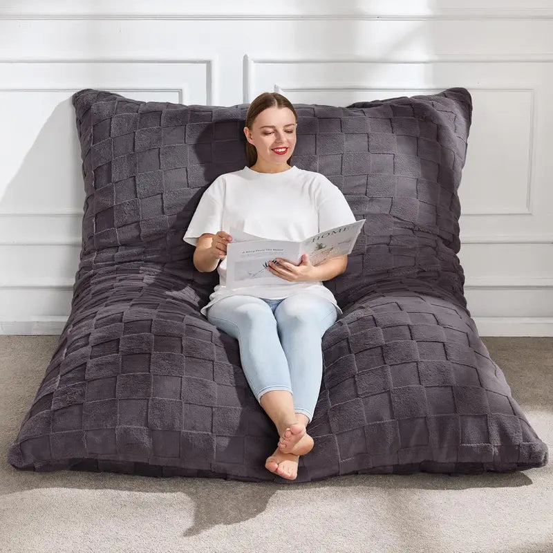 Hobestluk 3-in-1 Convertible Bean Bag  Floor Cushion, Lounger, or Seating Sofa