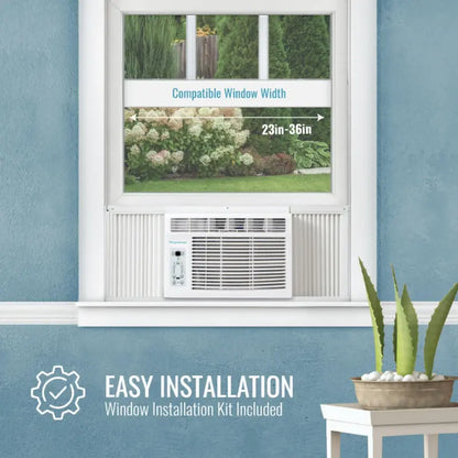 5000 BTU Quiet Window Air Conditioner with Dehumidifier and Remote  Ideal for Small Rooms up to 150 Sq Ft