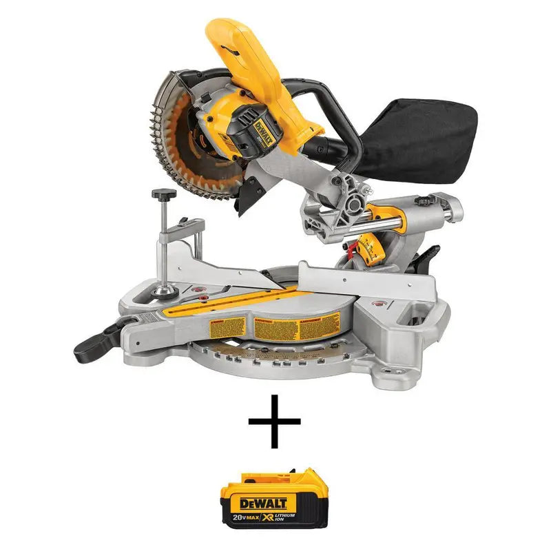 20V MAX 7-1/4 in. Sliding Miter Saw w/ 20V MAX XR 4.0Ah Battery  DCS361BW204