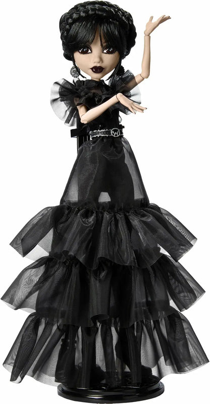 Monster High Wednesday Collectible Doll: Rave’N Dance Scene in Black Gown with Accessories