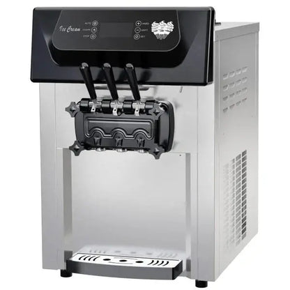 High-Yield 3-Flavor Soft Serve Ice Cream Maker — 2200W, Touchscreen Control, Self-Cleaning Cycle